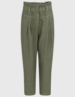 Leinen Paperbag-Hose