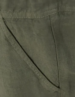 Leinen Paperbag-Hose