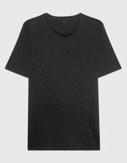 Leinen T-Shirt mit Rundhalsausschnitt