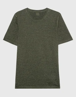 Leinen T-Shirt mit Rundhalsausschnitt