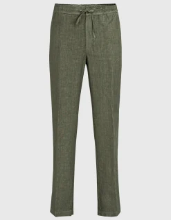 Leinen-Hose mit Eingrifftaschen