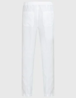Leinen-Hose mit Eingrifftaschen
