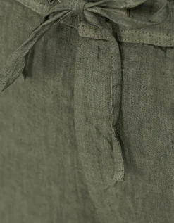Leinen-Hose mit Eingrifftaschen