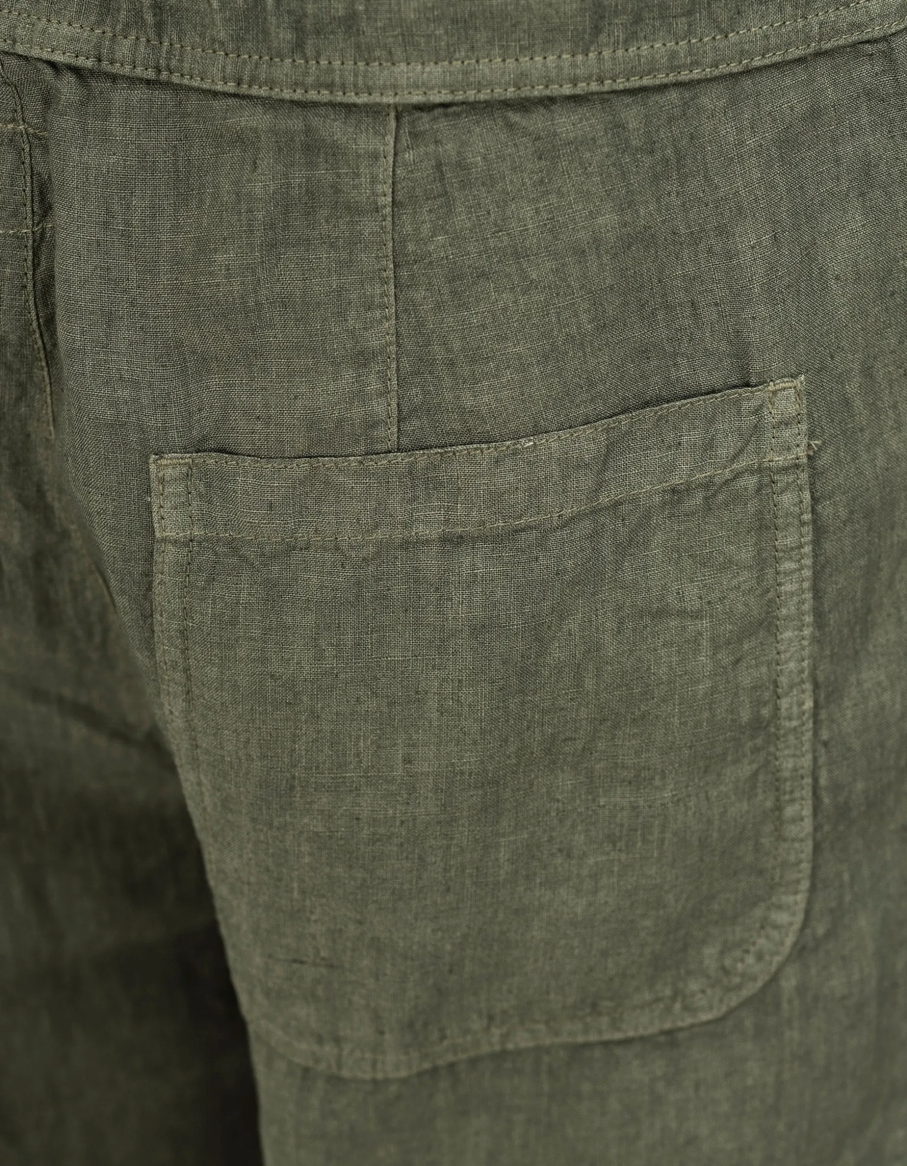 Leinen-Hose mit Eingrifftaschen