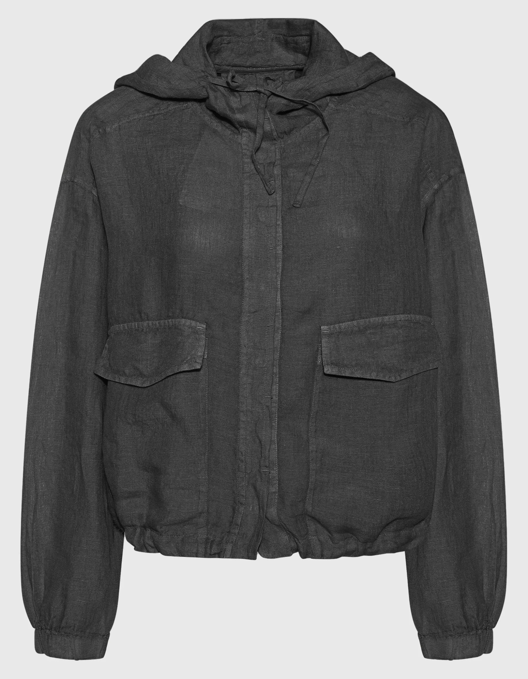 Leinen-Jacke mit Kapuze
