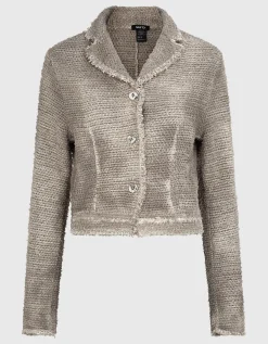 Leinen-Mix Cardigan