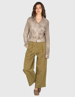 Leinen-Mix Cardigan