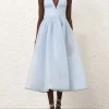 Leinen-Seiden-Mix Trägerkleid Illuminate