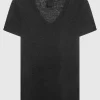 Leinen-Shirt mit V-Ausschnitt