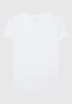 Leinen-Shirt mit V-Ausschnitt