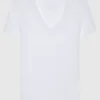 Leinen-Shirt mit V-Ausschnitt