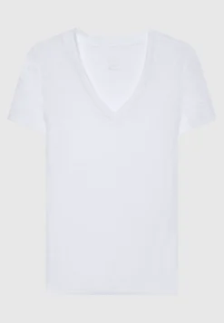 Leinen-Shirt mit V-Ausschnitt