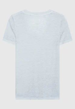 Leinen-Shirt mit V-Ausschnitt