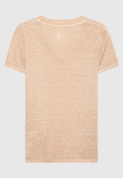 Leinen-Shirt mit V-Ausschnitt