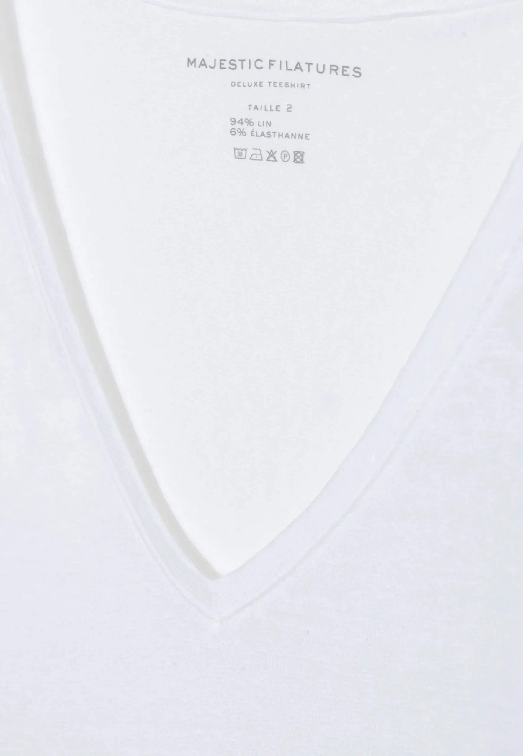 Leinen-Shirt mit V-Ausschnitt