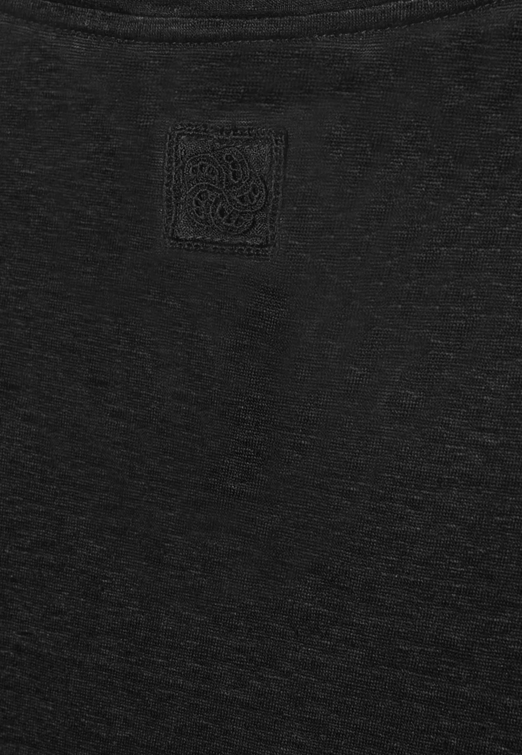 Leinen-Shirt mit V-Ausschnitt