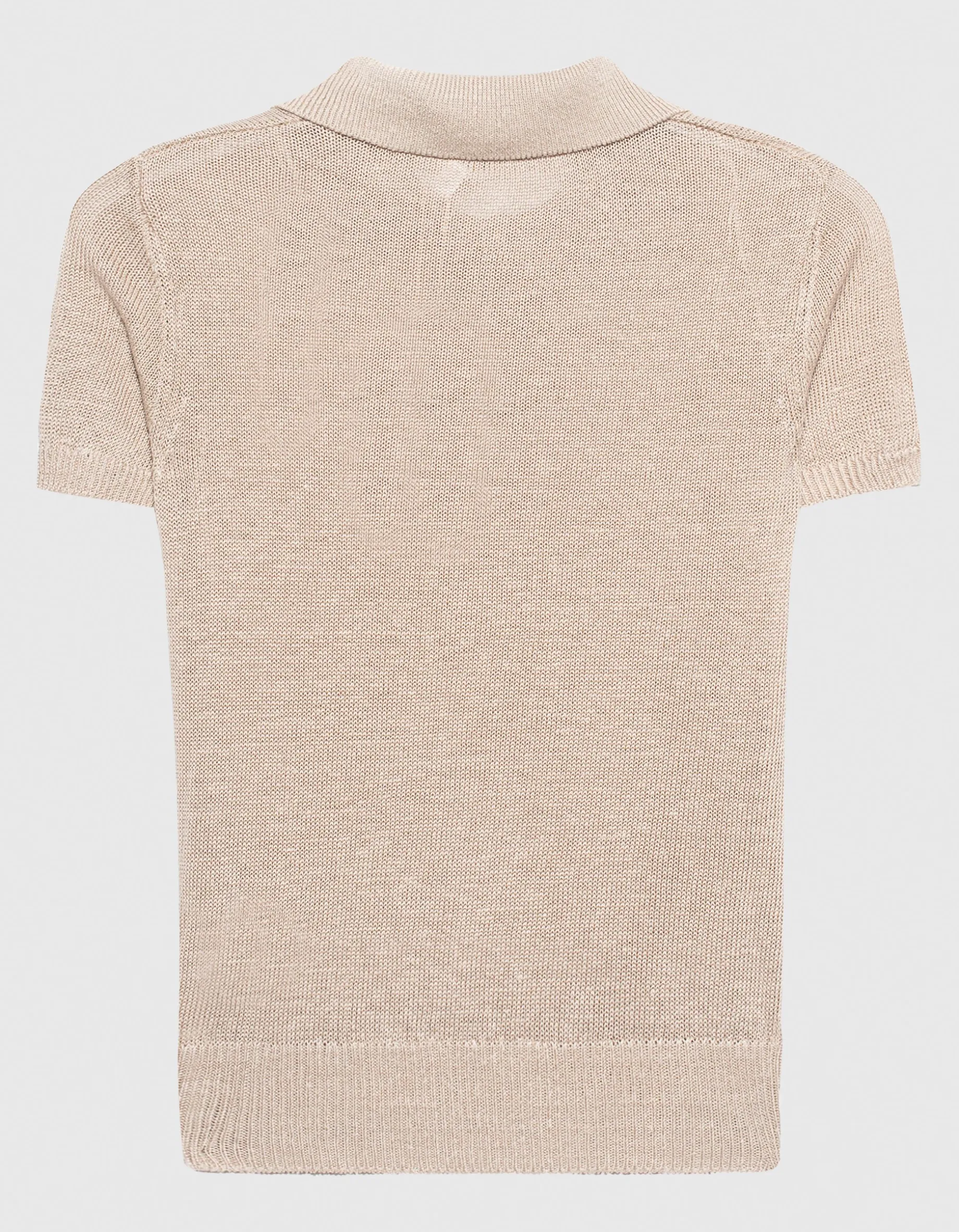 Leinen-Strick-Polo Shirt Lumen