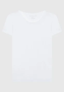 Leinen-T-Shirt mit Rundhalsausschnitt