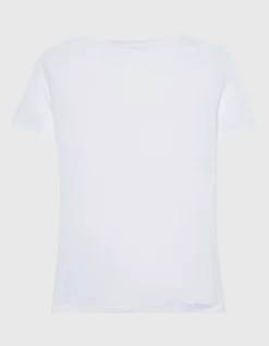 Leinen-T-Shirt mit Rundhalsausschnitt
