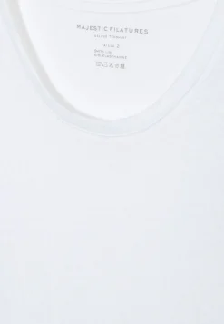Leinen-T-Shirt mit Rundhalsausschnitt