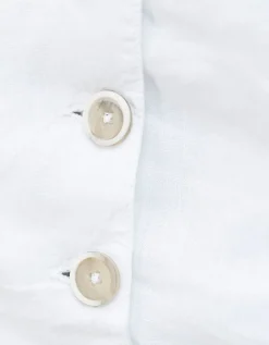 Leinen-Weste mit Binde-Detail