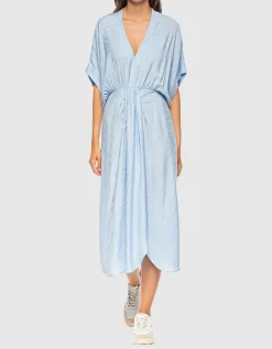 Leo-Jacquard-Kleid im Kaftan-Stil