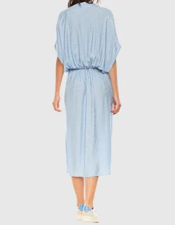 Leo-Jacquard-Kleid im Kaftan-Stil