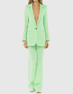 Long-Blazer mit Paspeltaschen