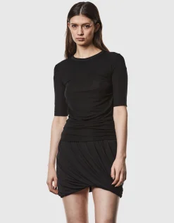Long-Shirt mit Raffungen