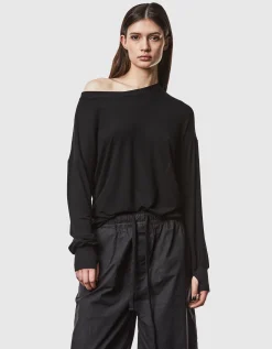 Longsleeve mit rückseitiger Raffung