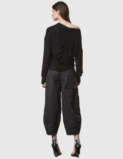Longsleeve mit rückseitiger Raffung