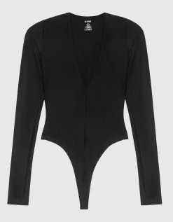 Longsleeve-Body Deep V mit tiefem V-Ausschnitt