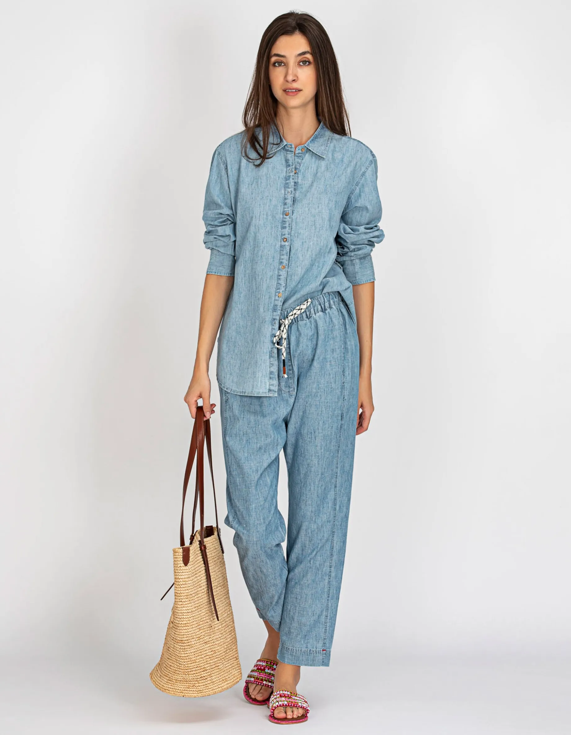 Loose-Fit Jeansbluse Beau