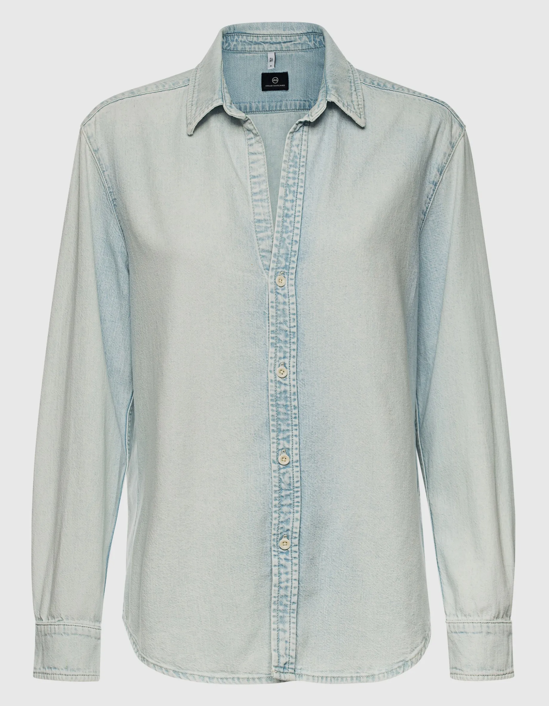 Loose-Fit Jeanshemd im Washed-Out Look