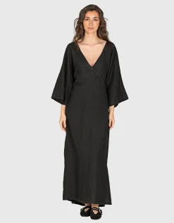 Maxi Leinen-Kleid