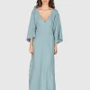 Maxi Leinen-Kleid