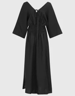Maxi Leinen-Kleid