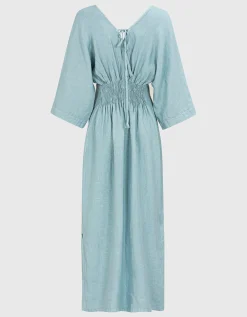 Maxi Leinen-Kleid