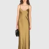 Maxi Satin-Kleid Provence