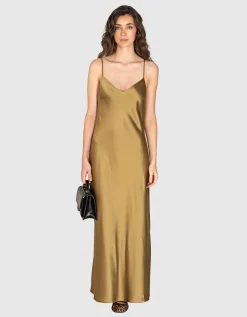 Maxi Satin-Kleid Provence