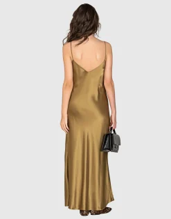 Maxi Satin-Kleid Provence