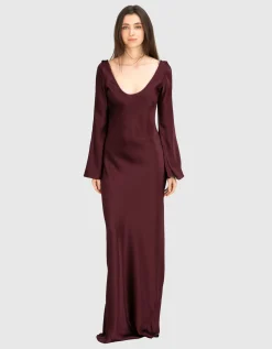 Maxi Satin-Kleid Valletta