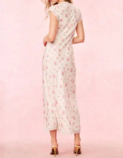 Maxi Seiden-Mix-Kleid Theodore