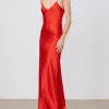 Maxi Seiden-Trägerkleid Mila
