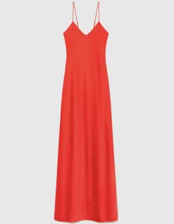 Maxi Seiden-Trägerkleid Mila