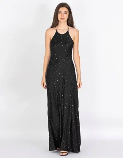 Maxi-Kleid mit Nieten-Verzierungen