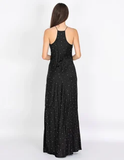 Maxi-Kleid mit Nieten-Verzierungen