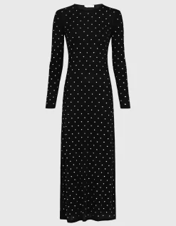 Maxi-Kleid mit Schmucksteinen