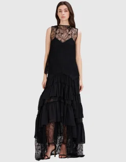 Maxi-Spitzen-Kleid mit separatem Top