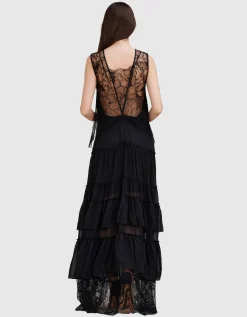 Maxi-Spitzen-Kleid mit separatem Top